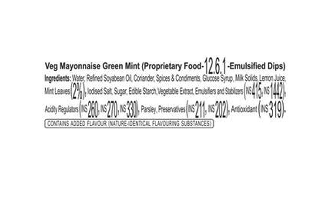 Dr. Oetker Fun foods Veg Mayonnaise, Green Mint   Plastic Jar  275 grams
